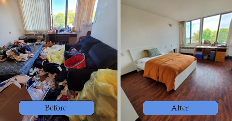 hoarding cleaning near SF - before and after
